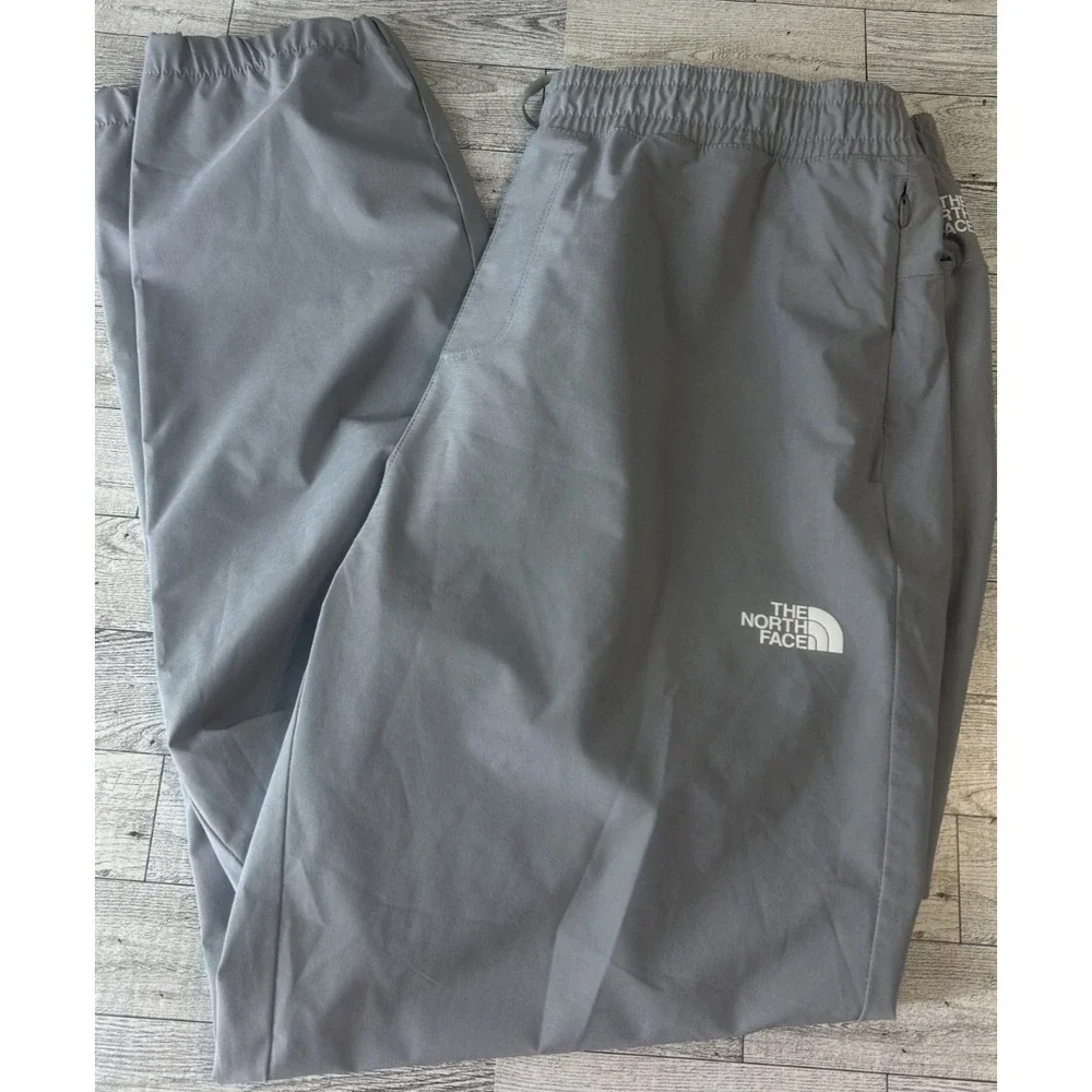 The North Face Mens Gray Athletic Jogger Pants Size L Outdoor Travel Performance